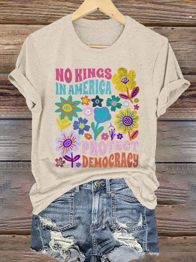 🔥Buy 3 Get 15% Off🔥Women's No King in America Print T-Shirt