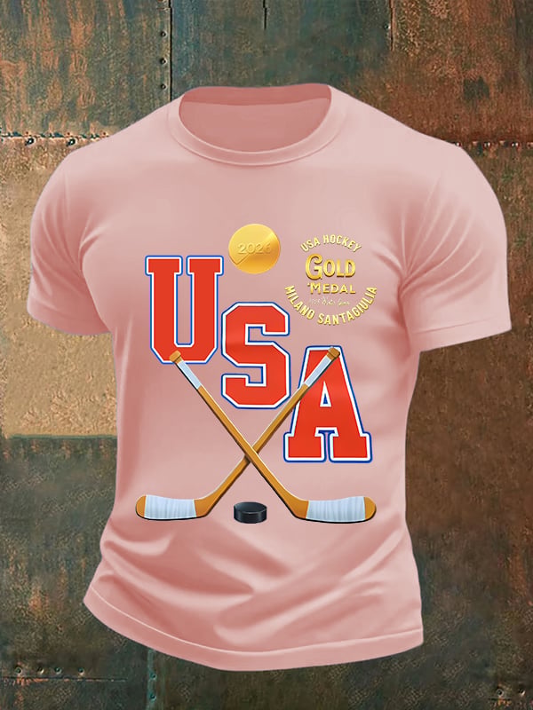 Men's   USA Funny Print T-Shirt