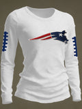 Women's Casual Print Long-Sleeve T-Shirt