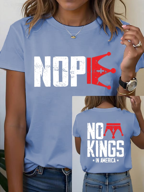🔥Buy 3 Get 15% Off🔥Women's  No Kings In America T-Shirt