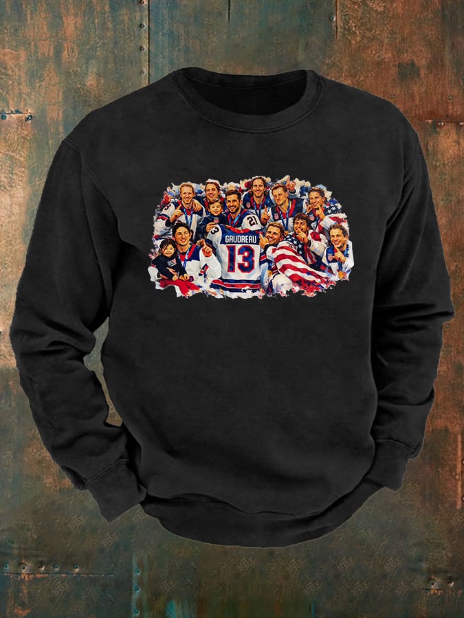 Men's  Funny Character Print  Sweatshirt