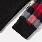 "2025 Family Christmas" Letter Print Red & Black & Grey & White Plaid Family Matching Pajamas