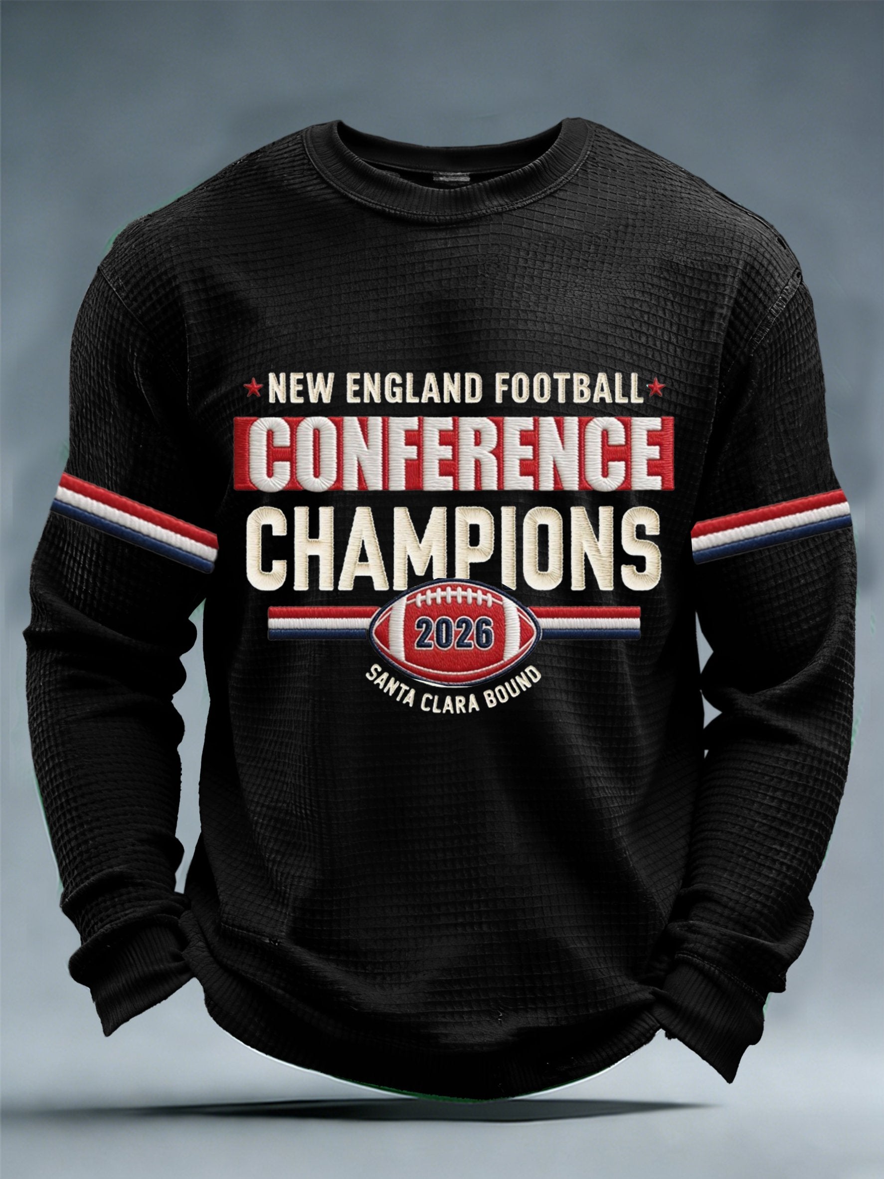 Men's Football Printed Waffle Top