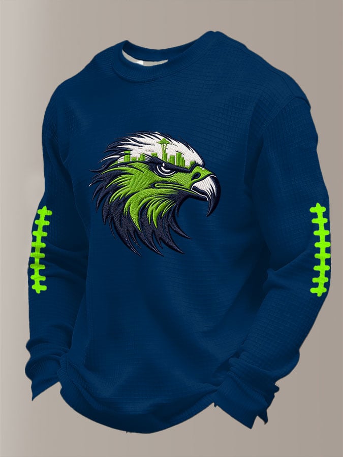 Men's Football Print Waffle T-Shirt