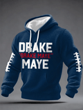 Men's Football Printed Casual Hoodie