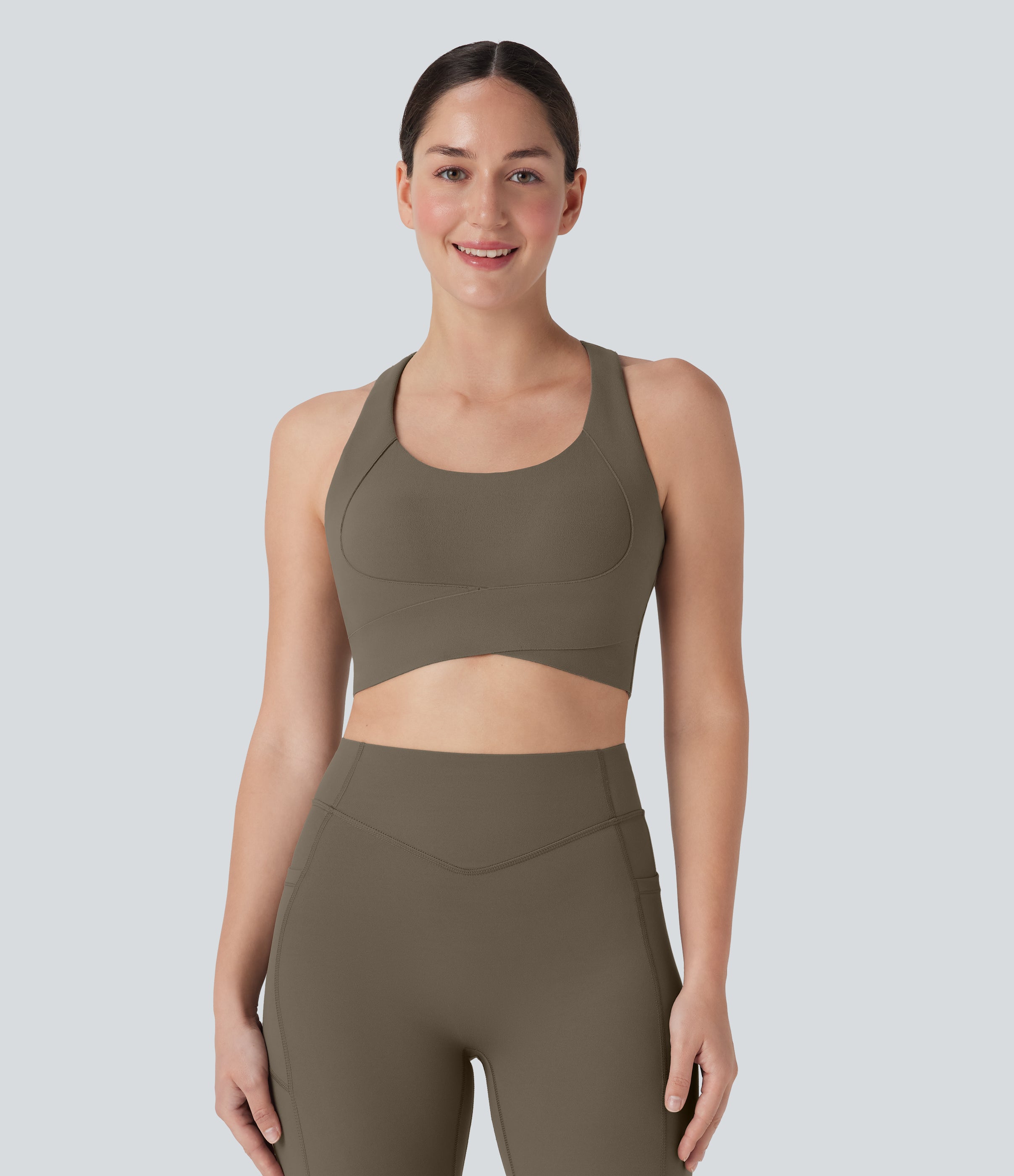 Medium Support Push Up Running Sports Bra