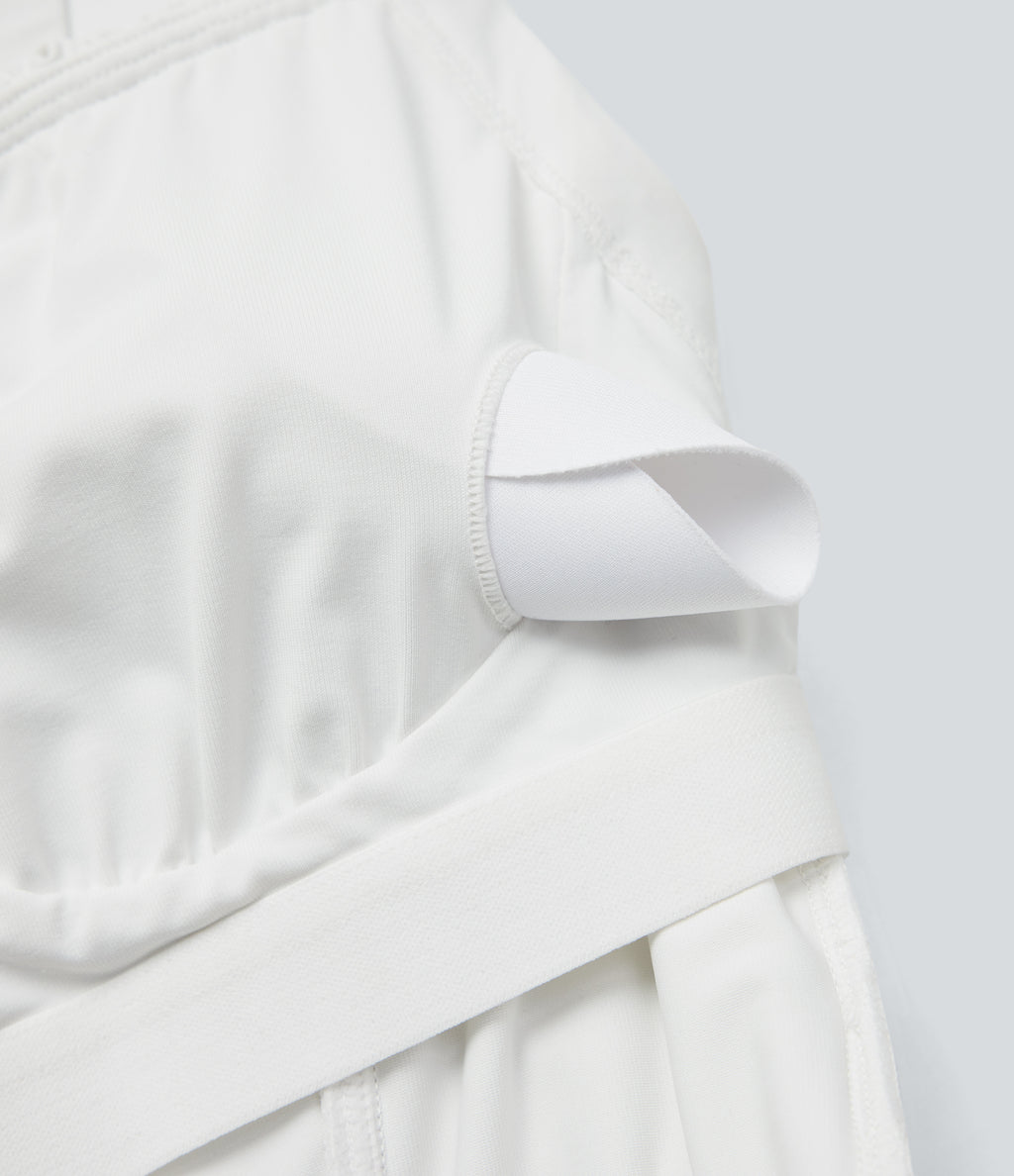 Square Neck Drawstring Jumpsuit with Pockets-Easy Peezy Edition