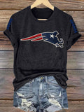 Women's Football Print Casual T-shirt