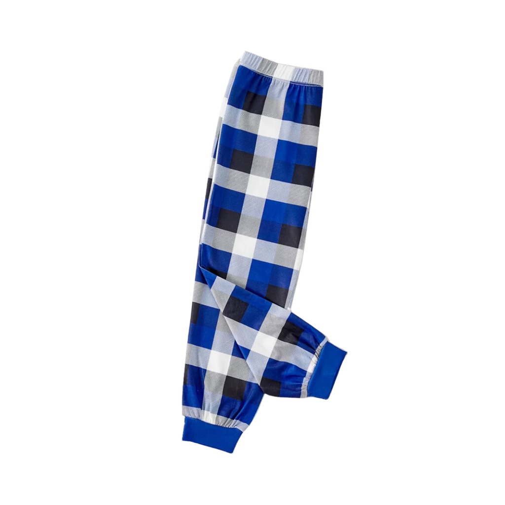 Christmas Couple Blue Plaid Pajamas With Make Memories Together 2025 Print