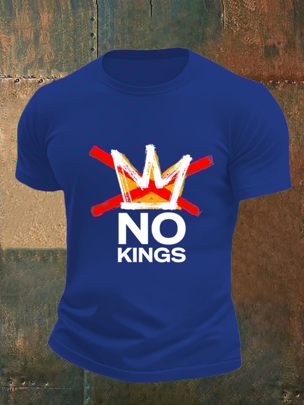 🔥Buy 3 Get 15% Off Men's no kings in America print  T-Shirt
