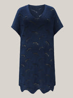 Cut-Out Solid V-Neck Swim Cover Up