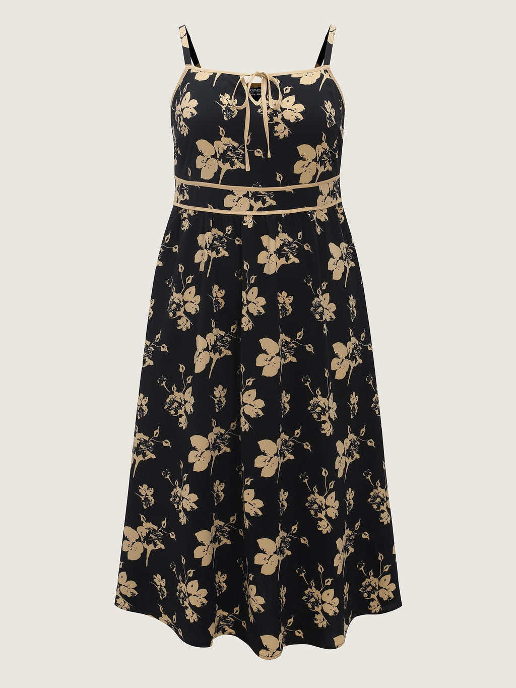 Floral Print Keyhole Neckline Maxi Dress