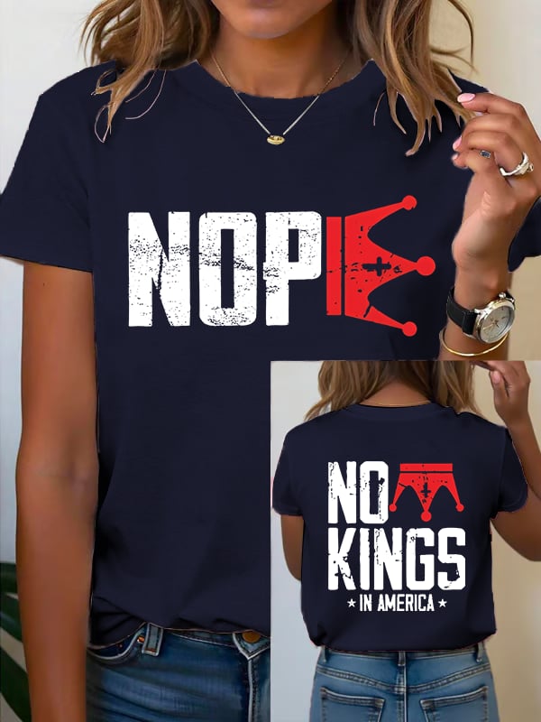 🔥Buy 3 Get 15% Off🔥Women's  No Kings In America T-Shirt