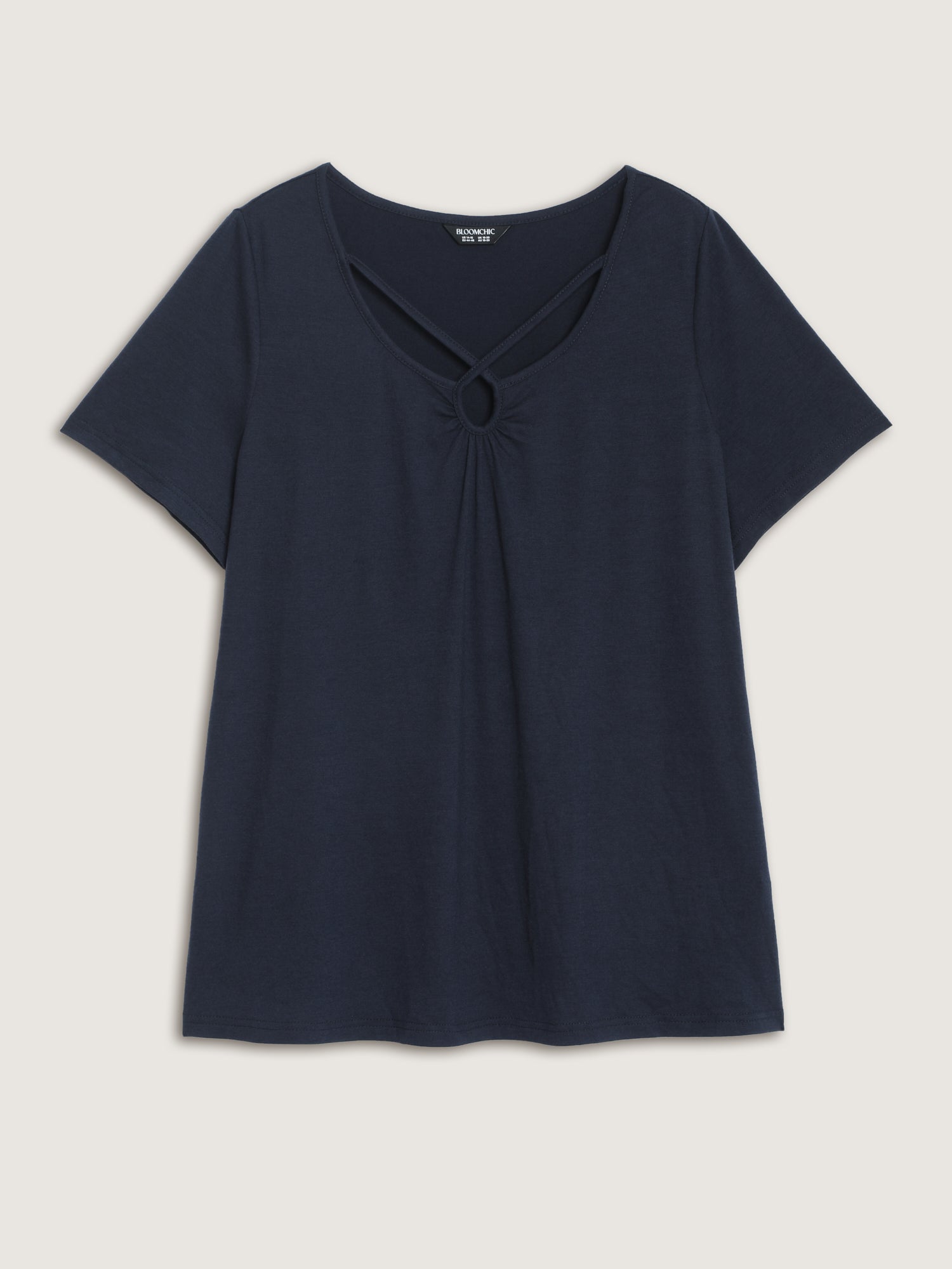 Supersoft Cut-Out Neckline Plain T-Shirt