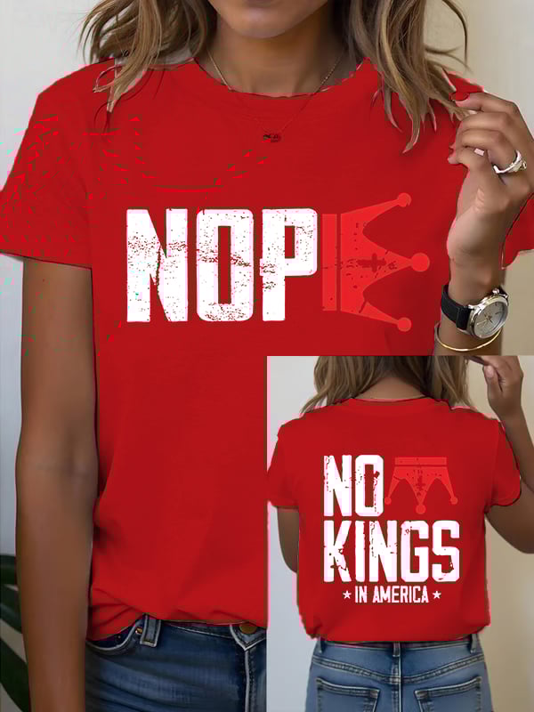 🔥Buy 3 Get 15% Off🔥Women's  No Kings In America T-Shirt