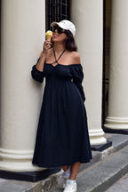 Cader 4 Way Midi Dress - Black