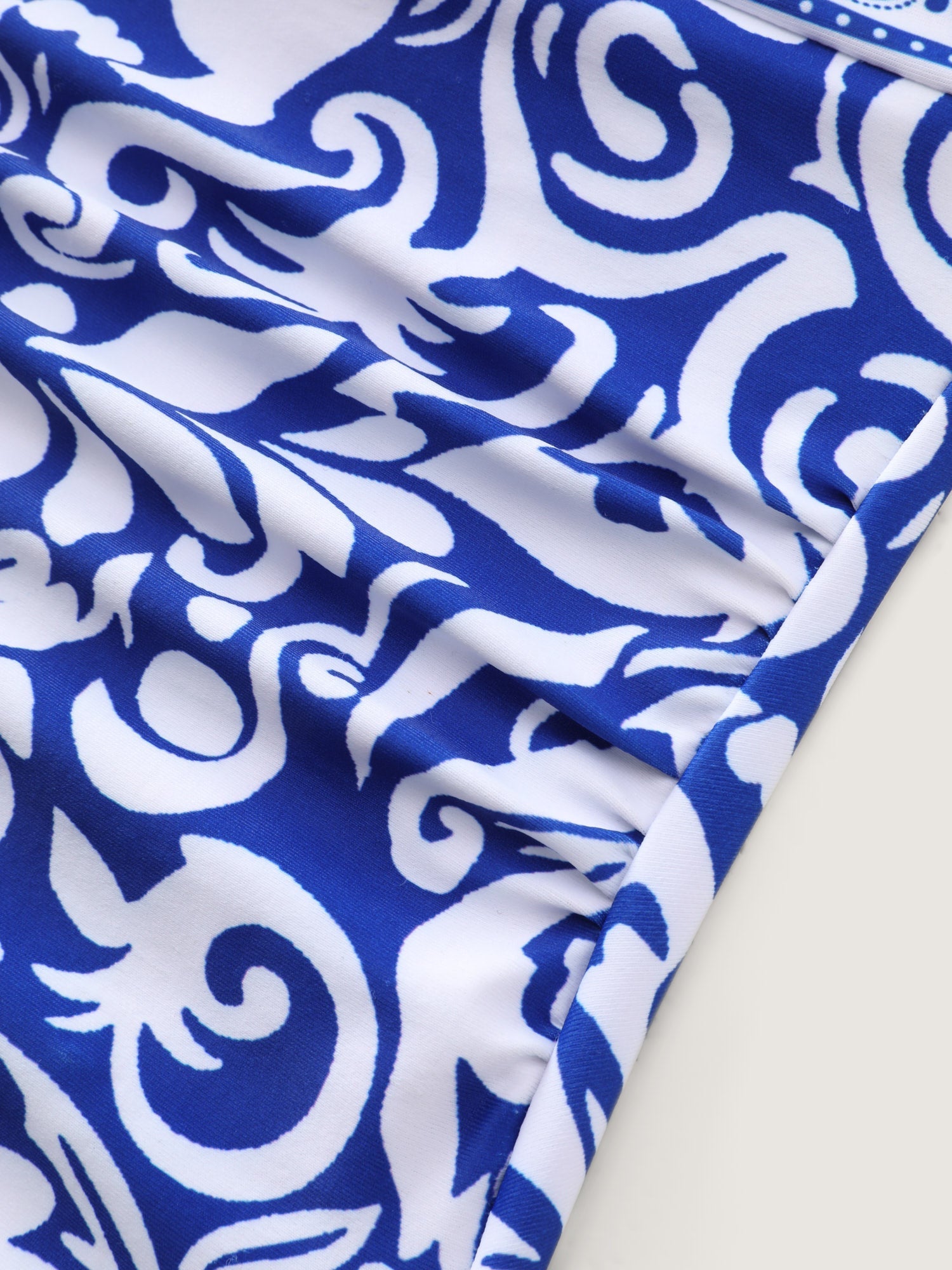 Sarong Set Geometric Print Mesh One-Piece Swim