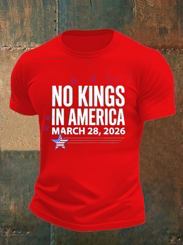 Men's   NO KINGS IN AMERICA  Print  T-Shirt