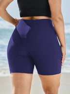 Pockets High-Waisted Swim Shorts