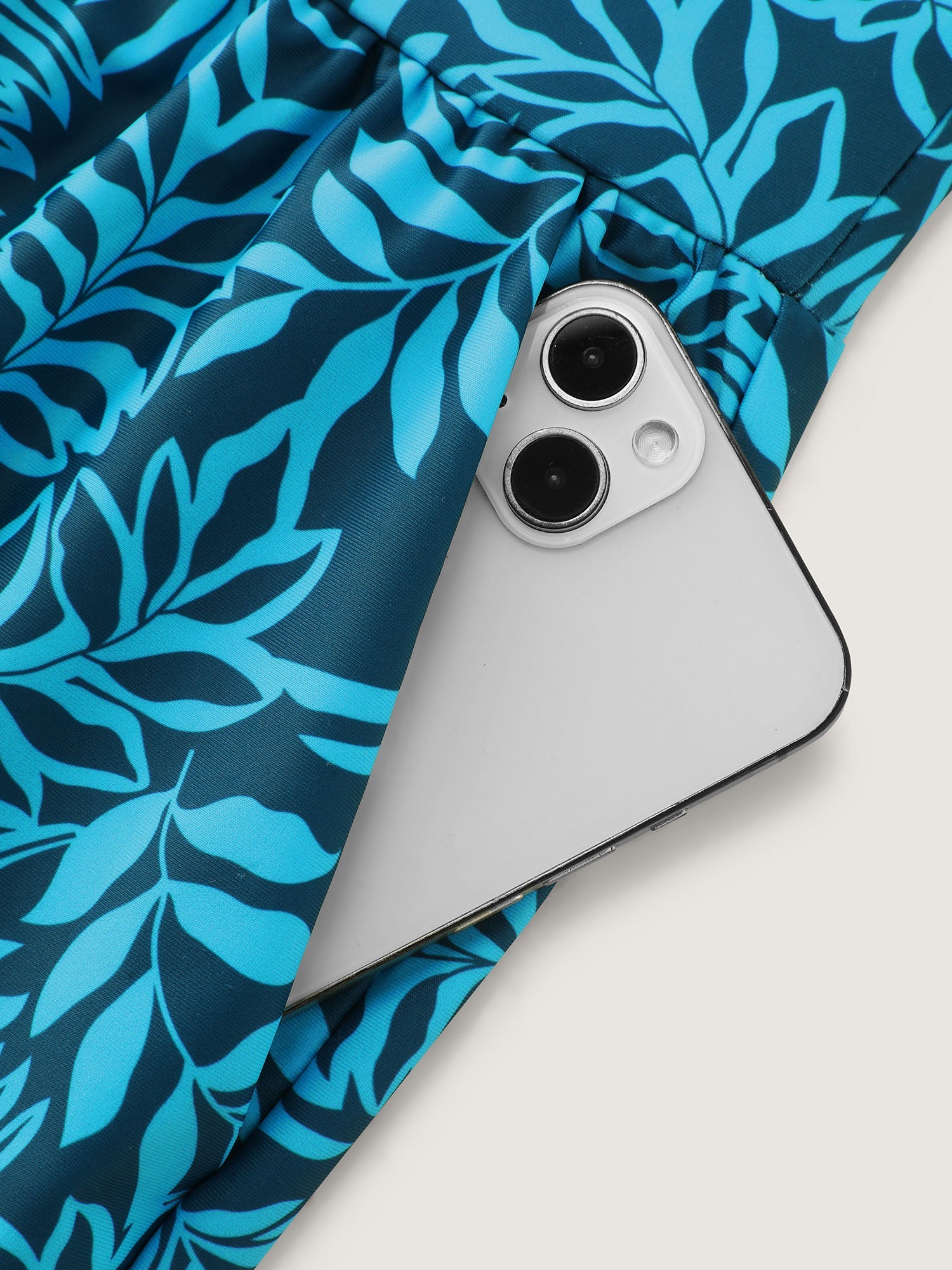 Floral Print Pockets One-Piece Swim