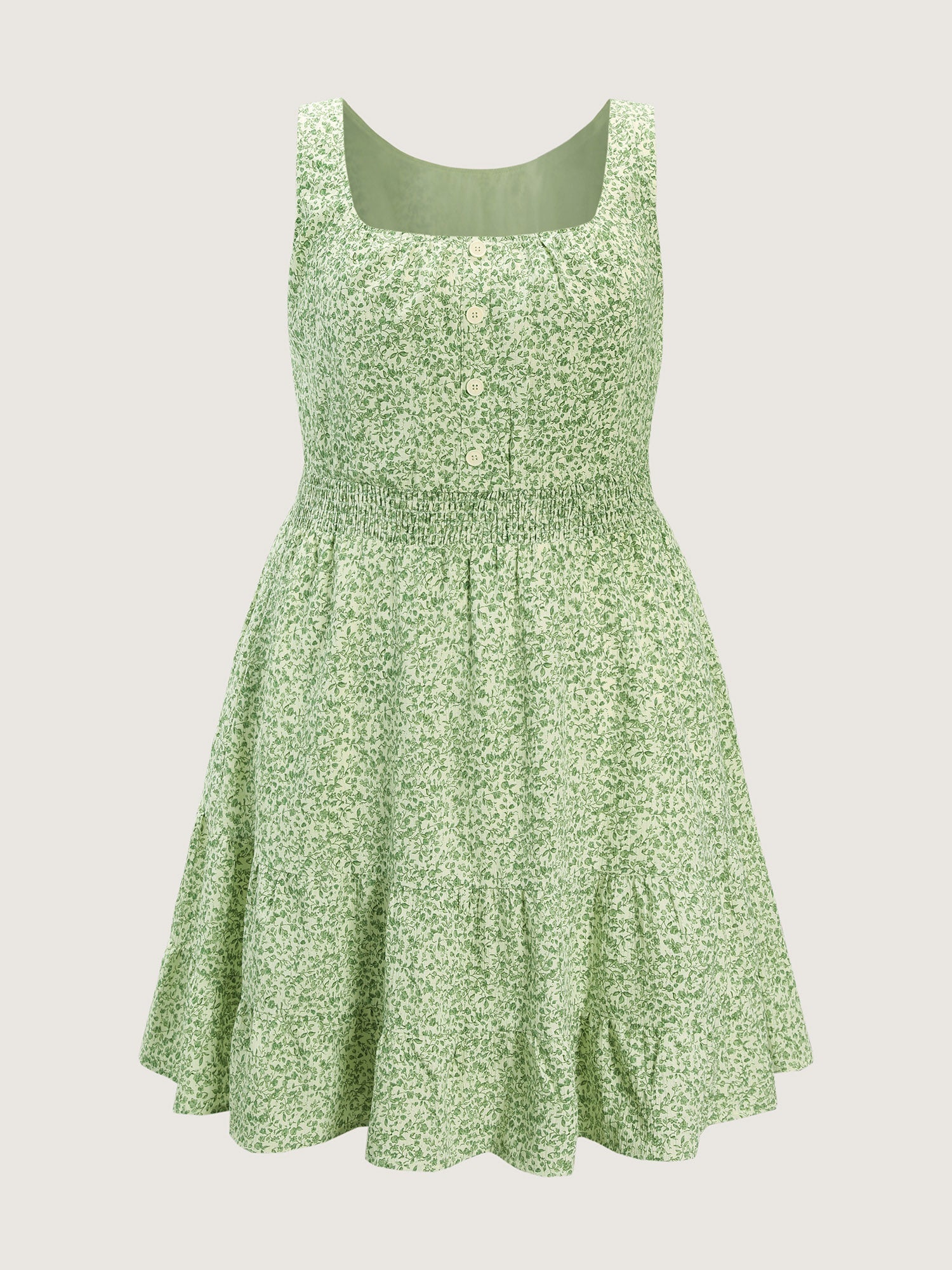 Breezy Floral Print Ruffled Hem Mini Dress