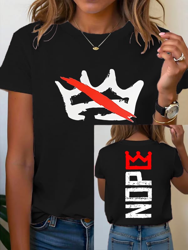 🔥Buy 3 Get 15% Off Women's  America has no kings Printed Casual T-Shirt