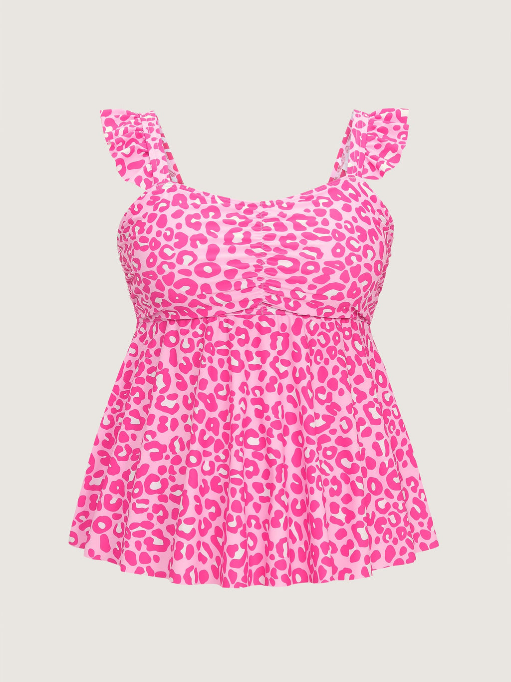 Flirty Leopard Print Swim Top