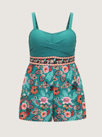 Floral Twist-Front One-Piece Swimsuit