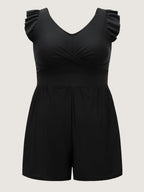 Twist Front Ruffled One-Piece Swimsuit
