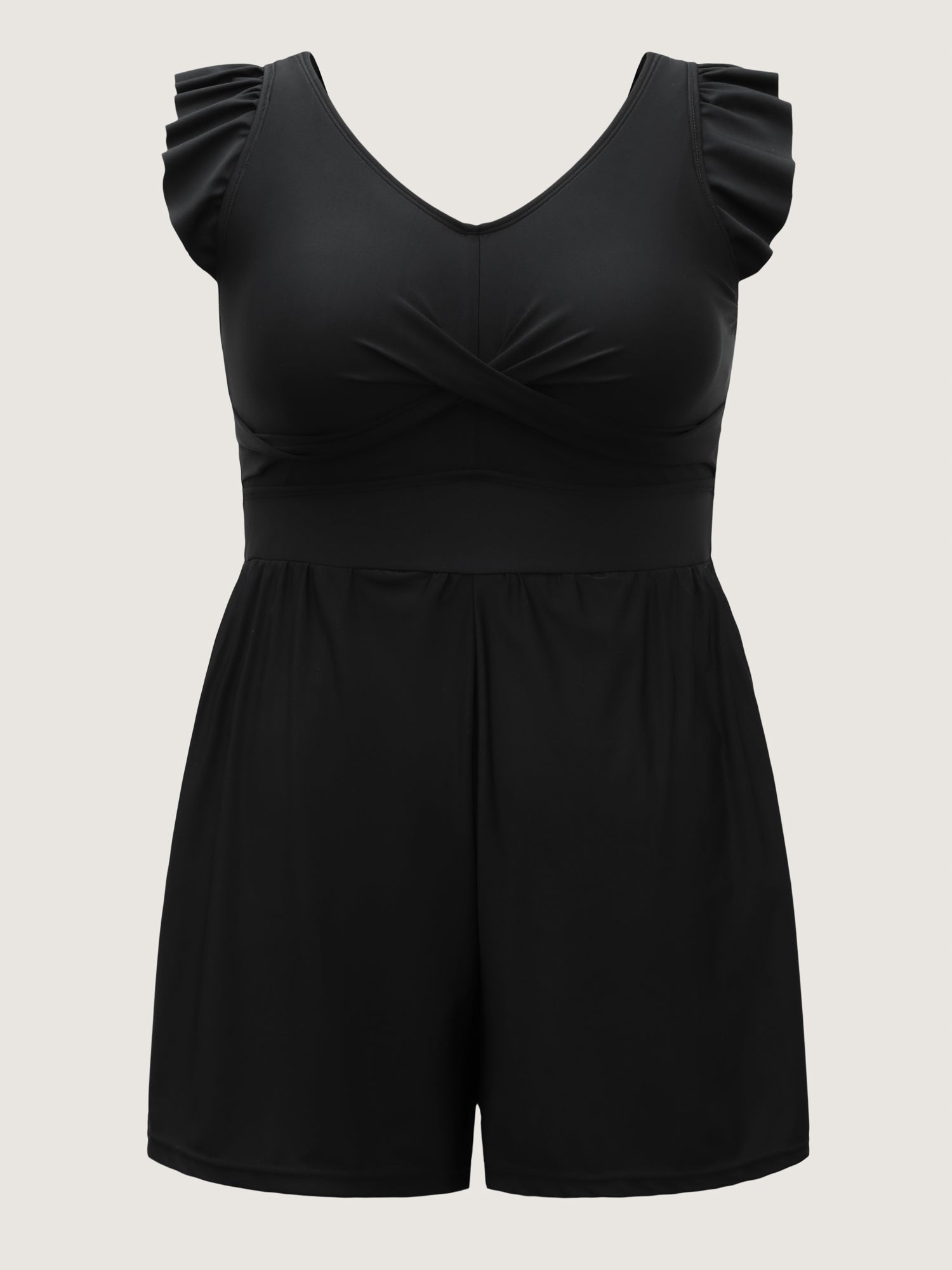 Twist Front Ruffled One-Piece Swimsuit