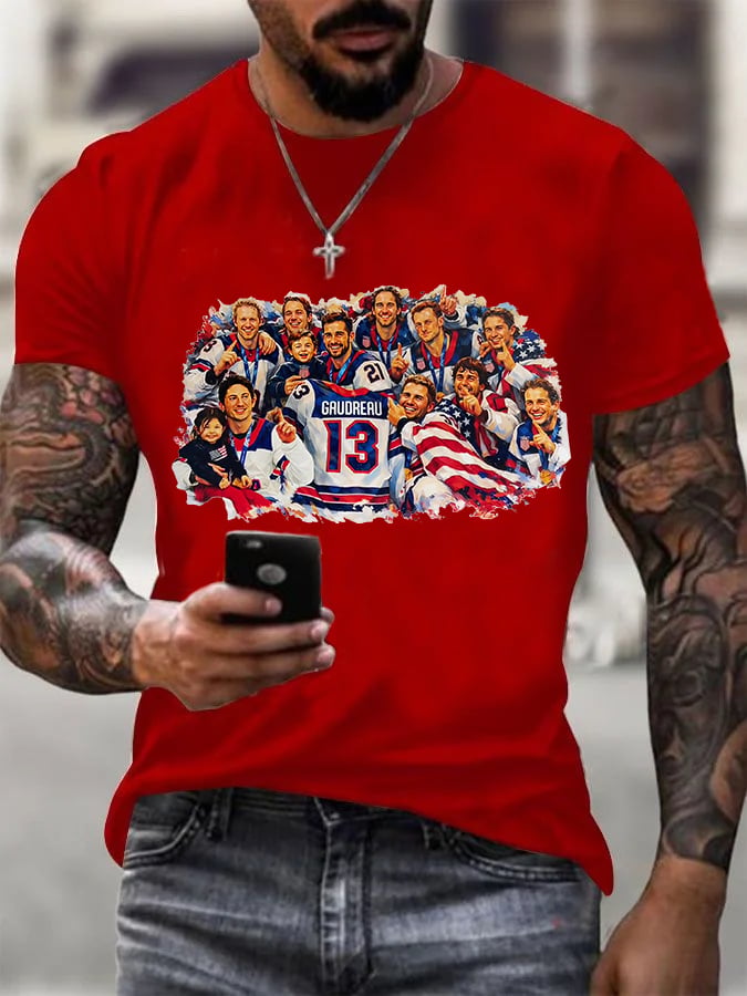 Men's  Funny Character Print T-Shirt