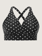 Polka Dots Deep V-Neck Bikini Top
