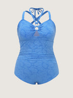 Paisley Print Keyhole Detail One-Piece Swimsuit