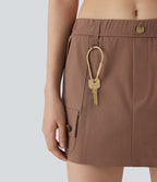 Water Repellent Mid Rise 2-in-1 Mini Hiking Skirt with Pockets