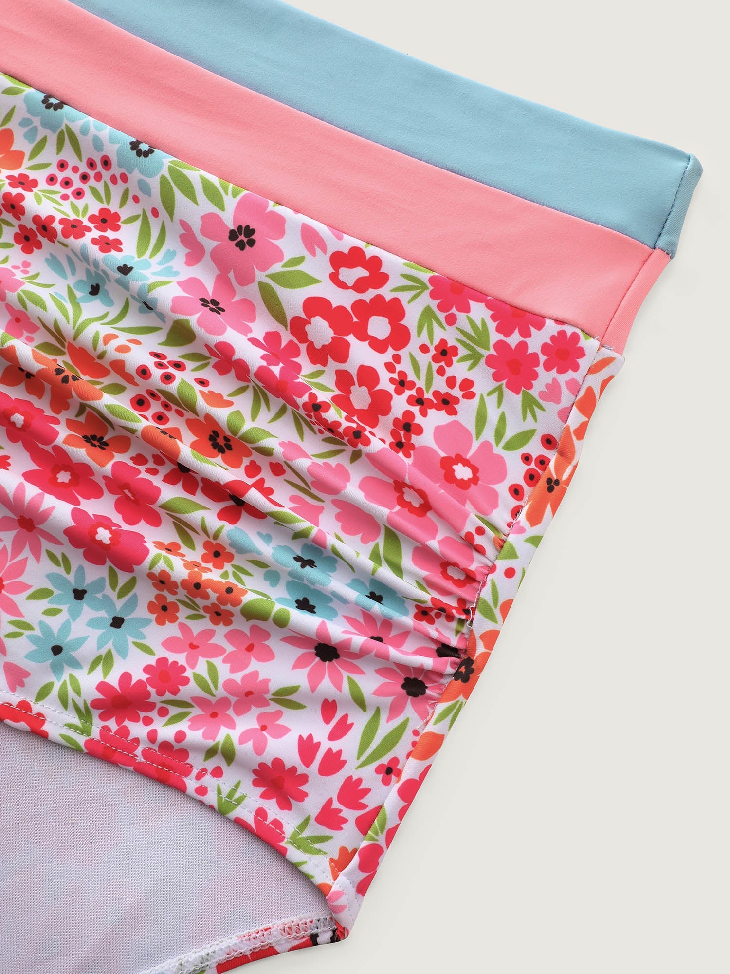 Colorful Floral Print Swim Bottoms