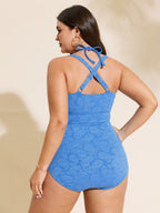 Paisley Print Keyhole Detail One-Piece Swimsuit
