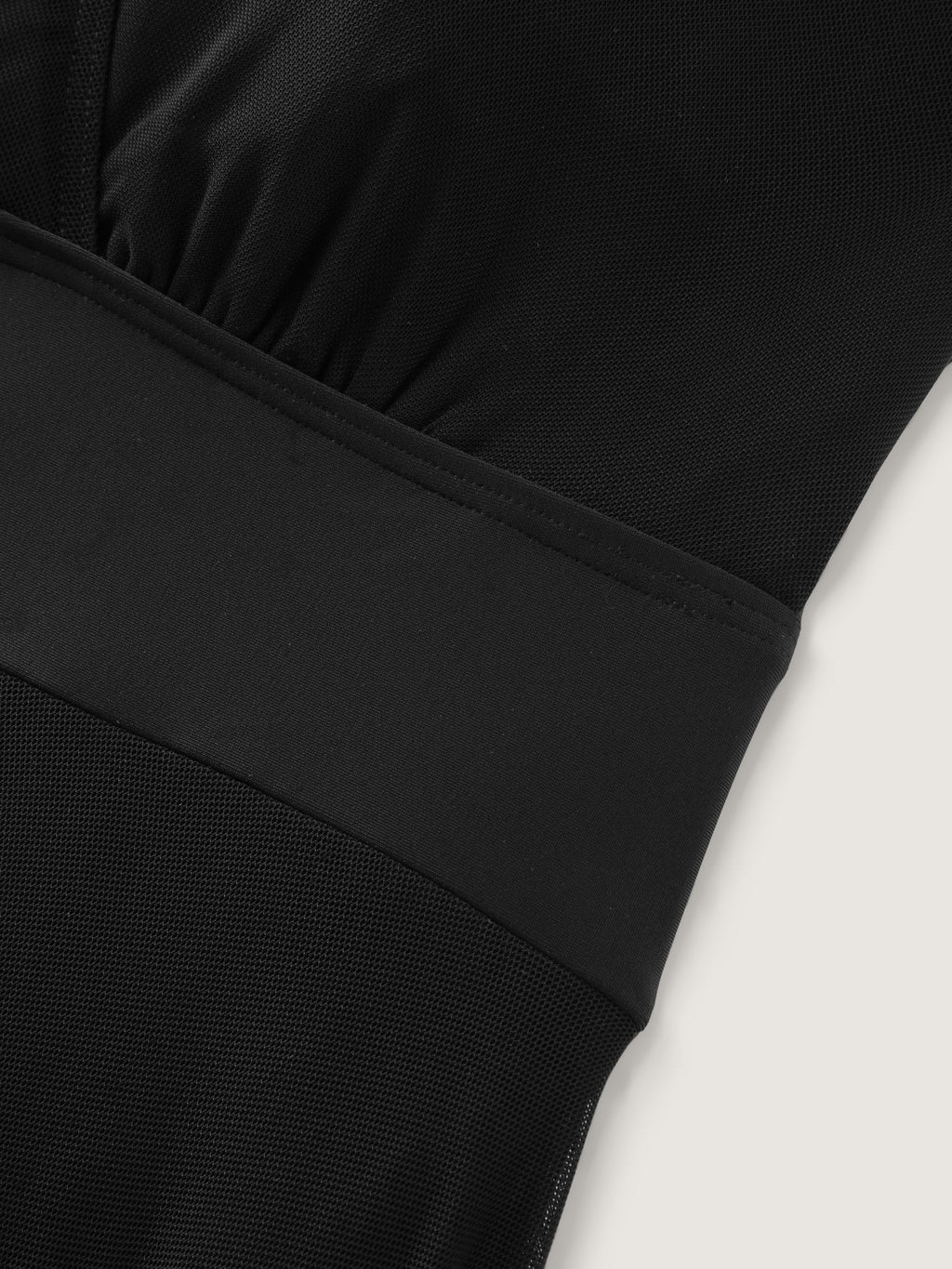 Sheer Ruffled Sleeve Layered Swim Dress