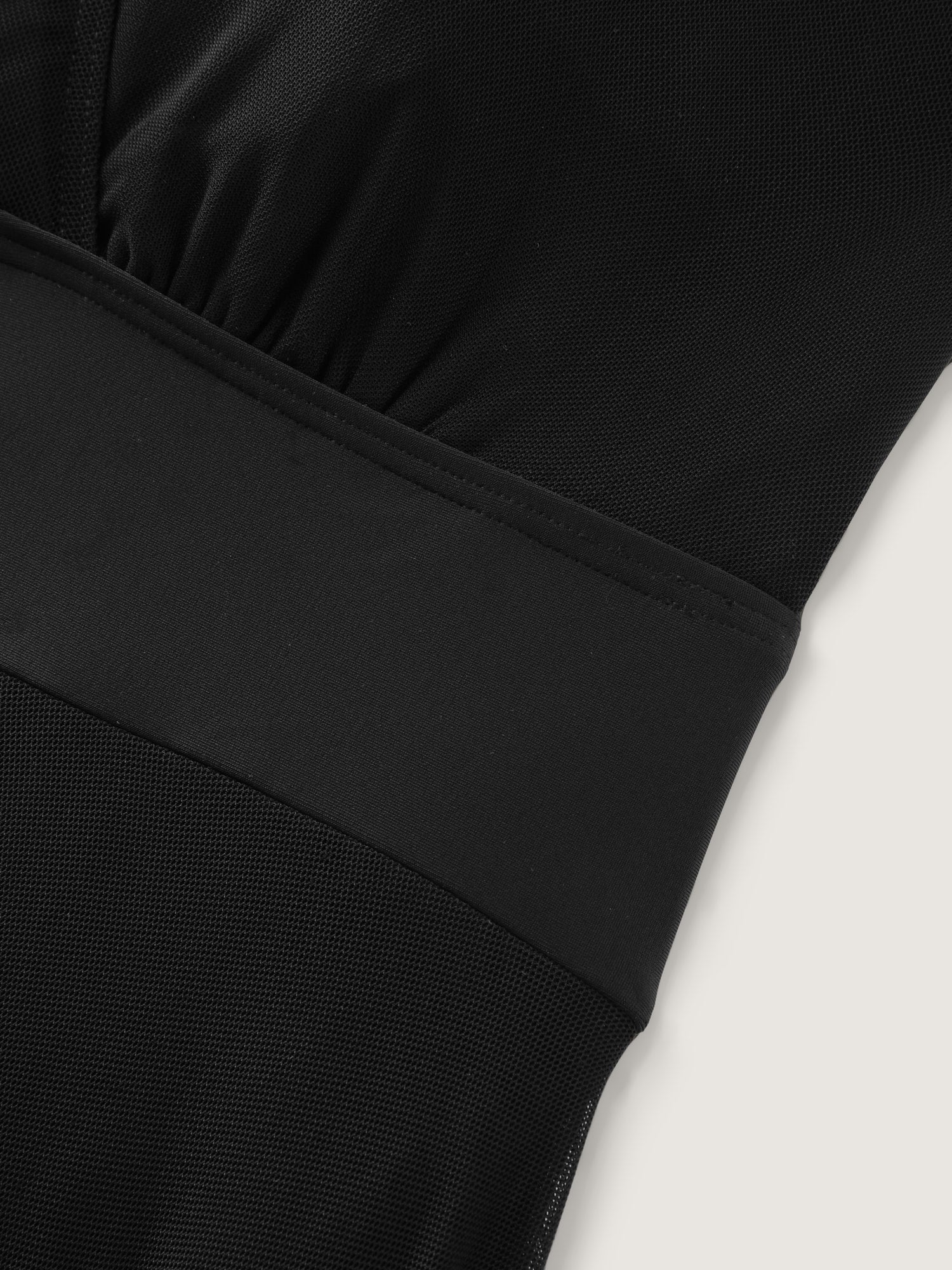 Sheer Ruffled Sleeve Layered Swim Dress