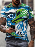 Men's Football Print Casual T-shirt