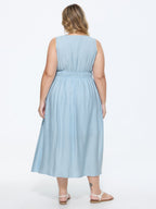 Breathable Waist-Defining Cami Midi Dress