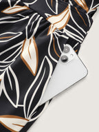Color Contrast Floral Print One-Piece Swim