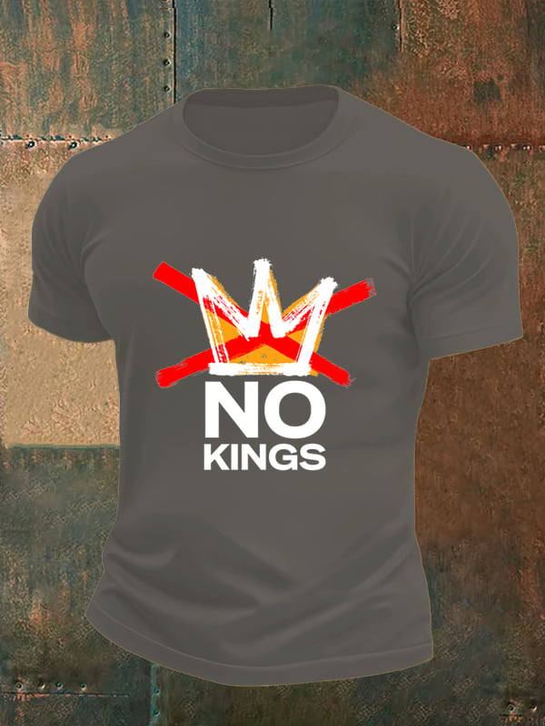 🔥Buy 3 Get 15% Off Men's no kings in America print  T-Shirt