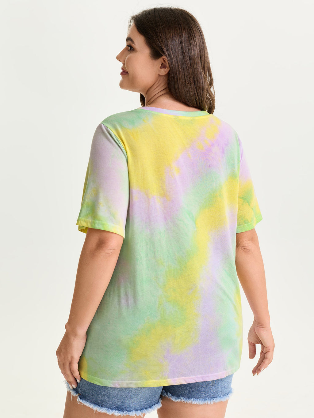 Sun-soaked Print Ombre Gradient T-Shirt