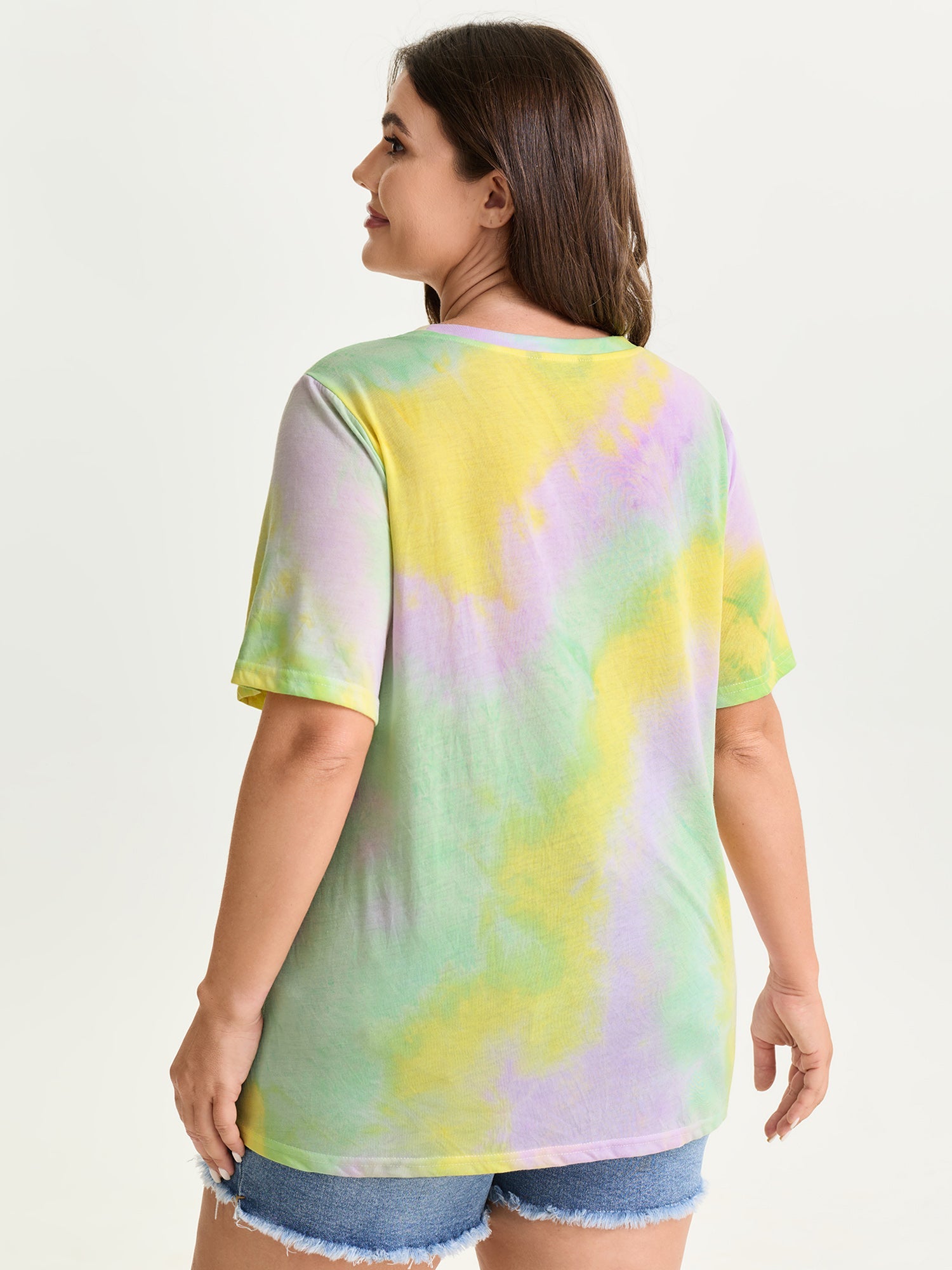 Sun-soaked Print Ombre Gradient T-Shirt