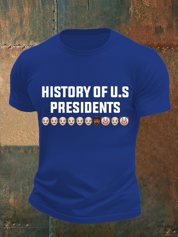 🔥Buy 3 Get 15% Off🔥Men's  History Of US Presidents Print T-Shirt