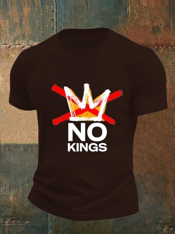 🔥Buy 3 Get 15% Off Men's no kings in America print  T-Shirt