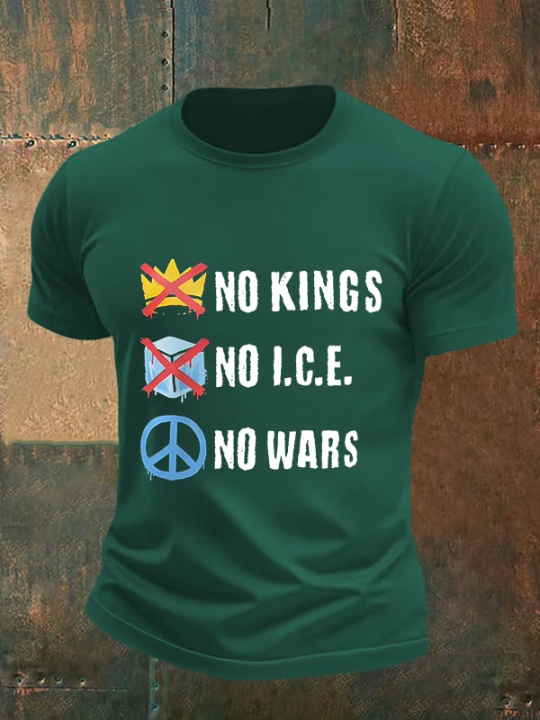 🔥Buy 3 Get 15% Off🔥Men's  No Kings Print T-Shirt