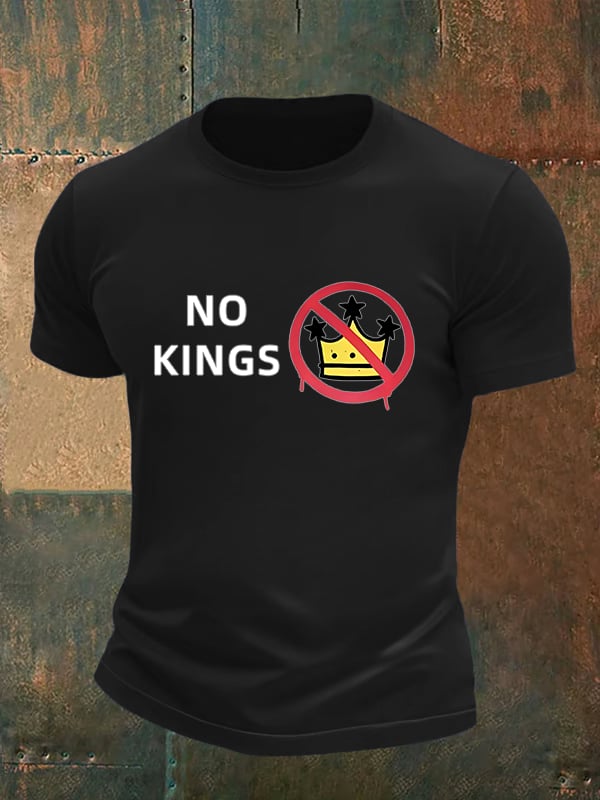 🔥Buy 3 Get 15% Off🔥Men's   NO KINGS Print T-Shirt