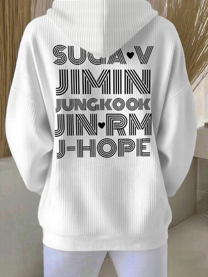 Women's K-pop boy band hoodie