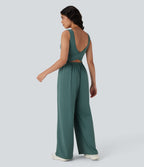 SoftlyZeroTM Airy Wide Leg Cool Touch Yoga Jumpsuit with Pockets-Easy Peezy